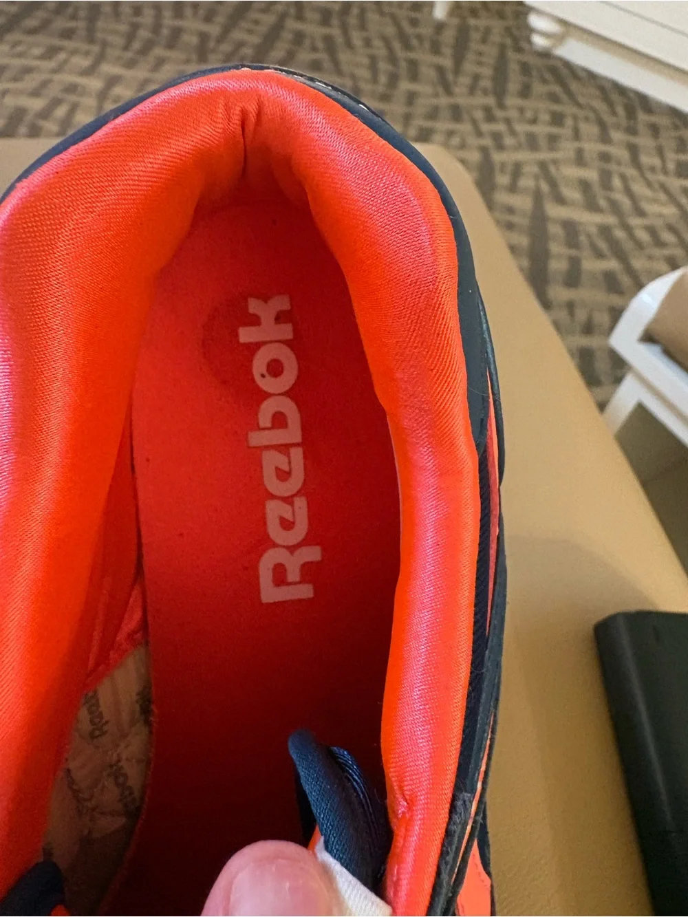 Reebok GL 6000 Women’s Low Top Lace Up Athletic Sneakers Navy/Orange Sz 7.5